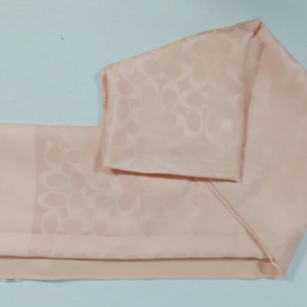 Authentic Coach Stole Shawl Wrap 65%Cashmere 35% Silk Peach Used - Picture 7 of 11